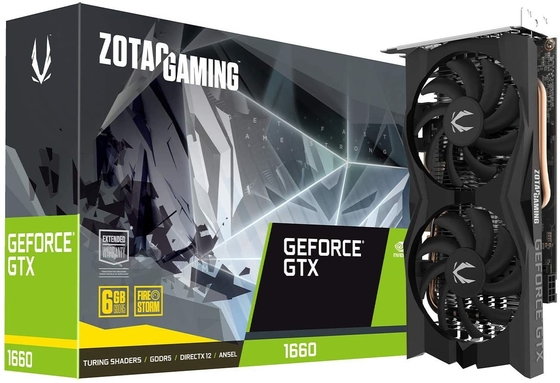 192Bit Mining Rig Karta graficzna ZOTAC Gaming GeForce GTX 1660 6 GB GDDR5 Karta graficzna
